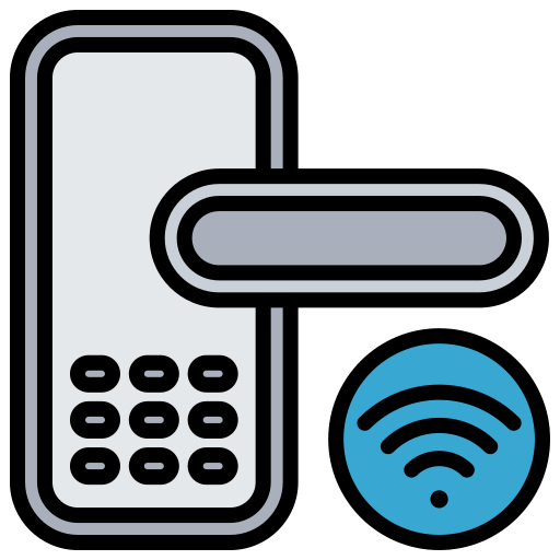 puerta inteligente icono gratis