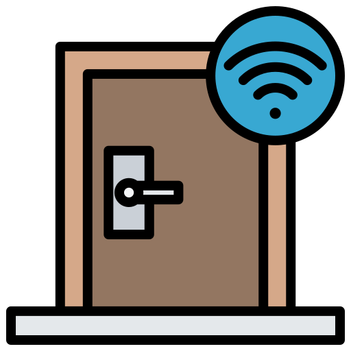 puerta inteligente icono gratis