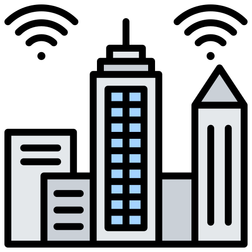 ciudad inteligente icono gratis