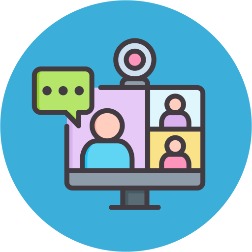 video conferencia icono gratis