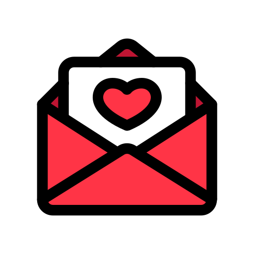 carta de amor icono gratis