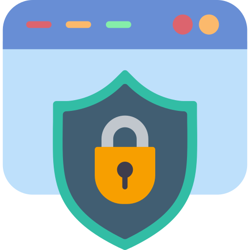 seguridad de internet icono gratis