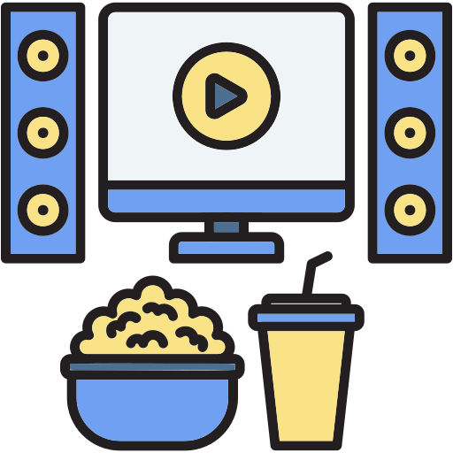 cinema em casa grátis ícone cinema em casa grátis ícone