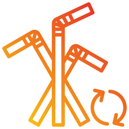 Paper straw free icon