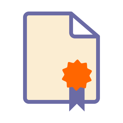 certificado icono gratis