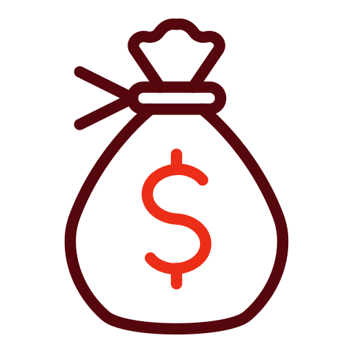 bolsa de dinero icono gratis