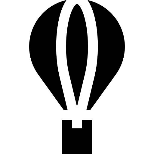 Hot air balloon Basic Straight Filled icon