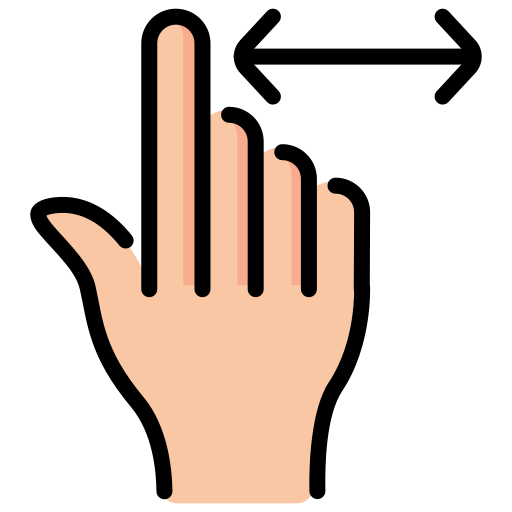 Horizontal scroll - Free hands and gestures icons