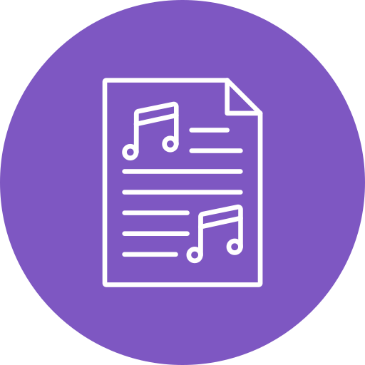 partitura musical icono gratis