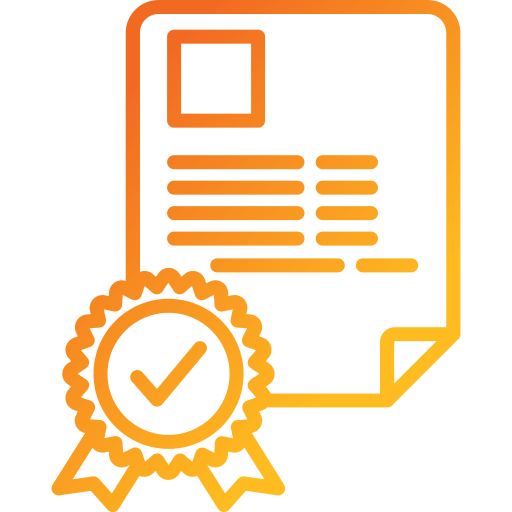 acreditación icono gratis