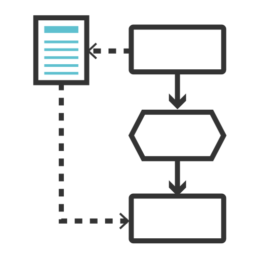 procesos de negocio icono gratis