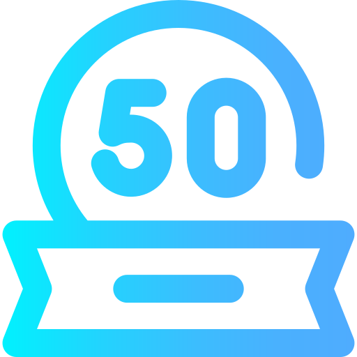 50 aniversario icono gratis