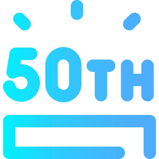 50 aniversario icono gratis
