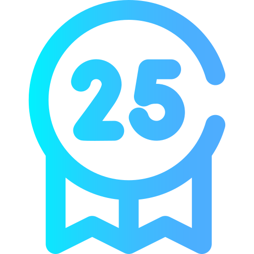 25 aniversario icono gratis