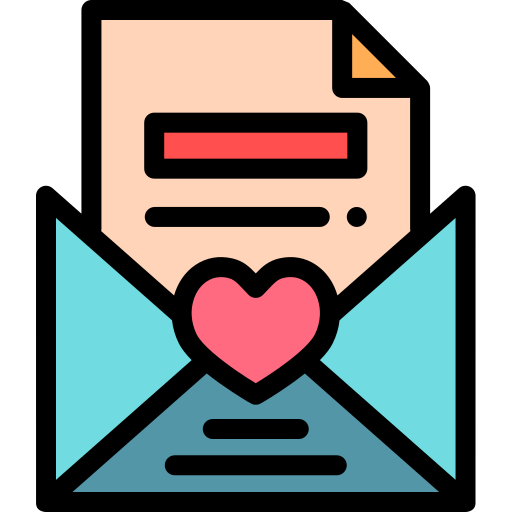 carta de amor icono gratis