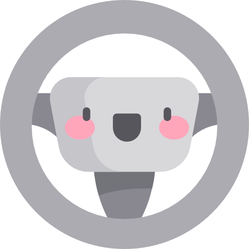 Steering wheel Kawaii Flat icon