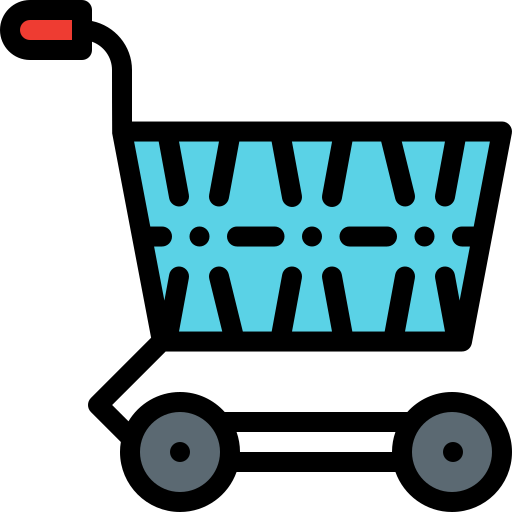 Shopping cart Detailed Rounded Lineal color icon