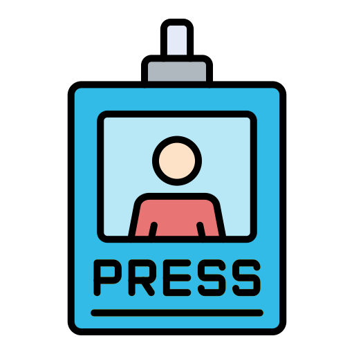 pase de prensa icono gratis