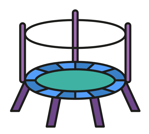 trampolín icono gratis