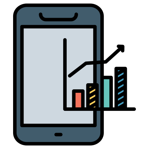 análisis móvil icono gratis