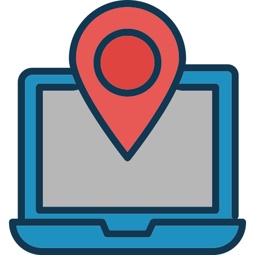 ubicación en línea icono gratis