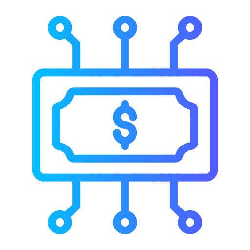 tecnología financiera icono gratis