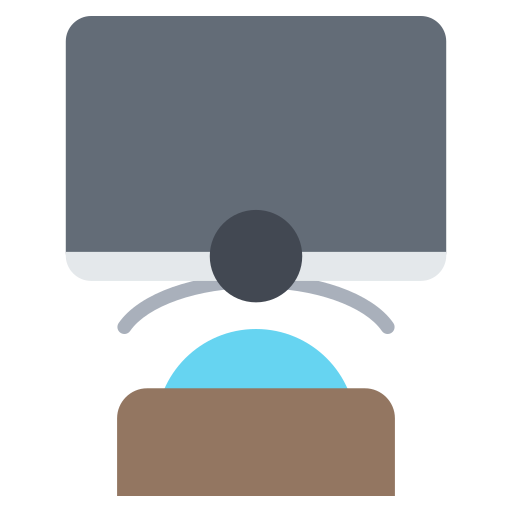 viendo la televisión icono gratis