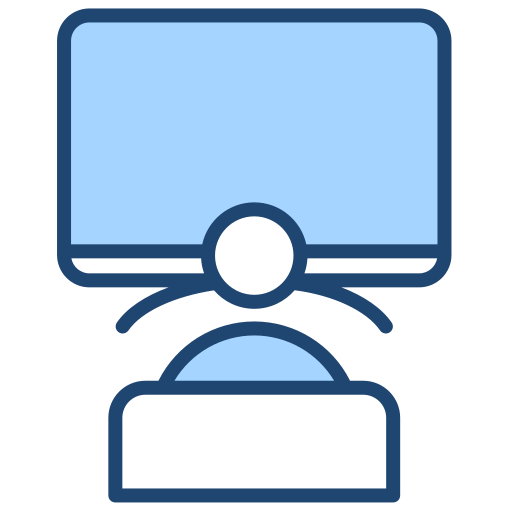 viendo la televisión icono gratis