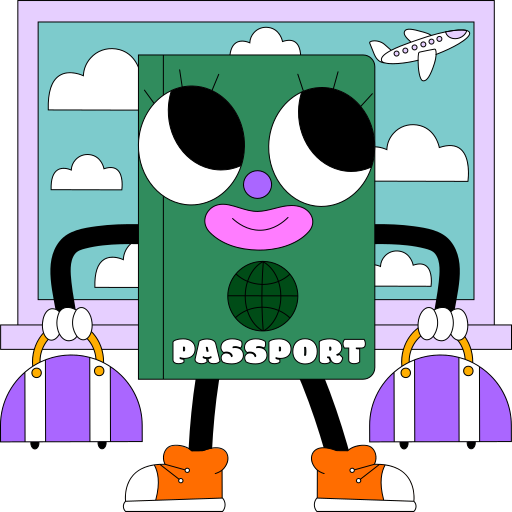 pasaporte gratis sticker