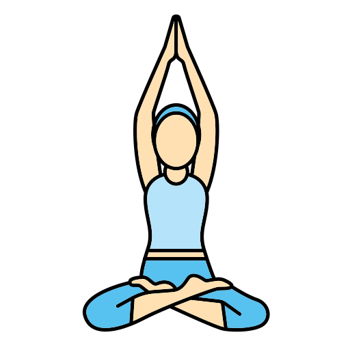 postura de yoga icono gratis