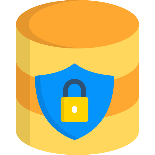 seguridad de datos icono gratis