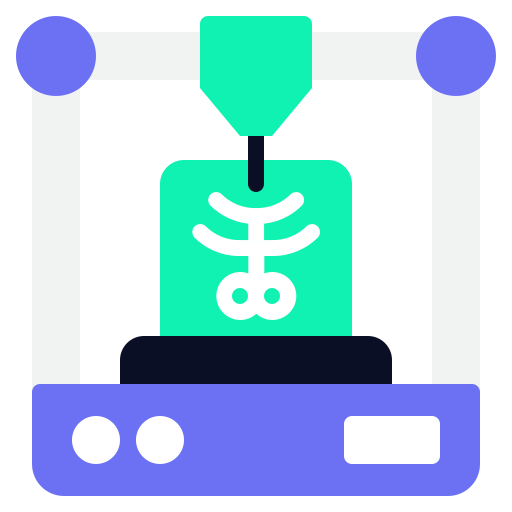 huesos impresos en 3d icono gratis