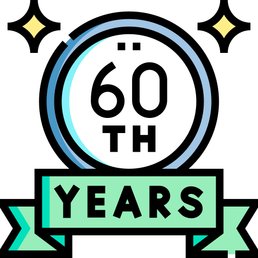 60th years - Free birthday and party icons