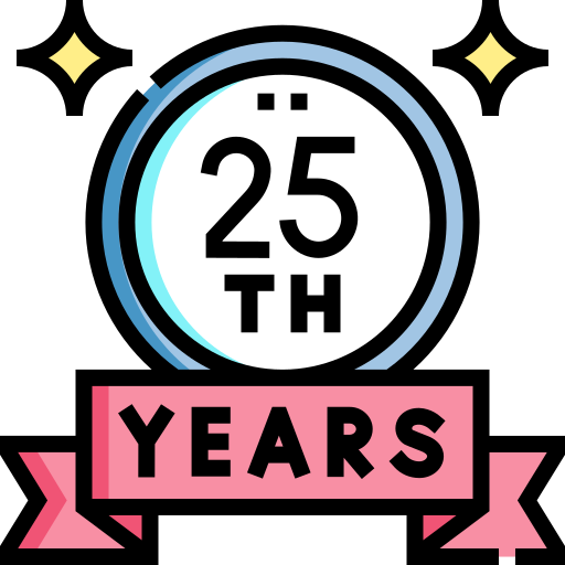 25th years free icon