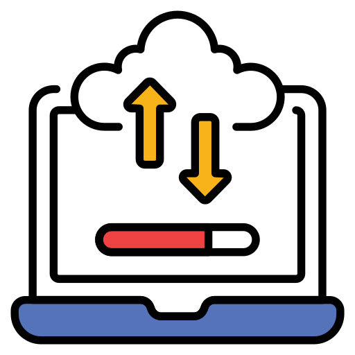 carga en la nube icono gratis