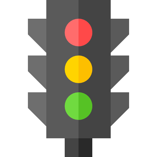 Traffic light Basic Straight Flat icon