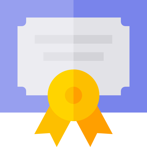 Certificate Basic Straight Flat icon