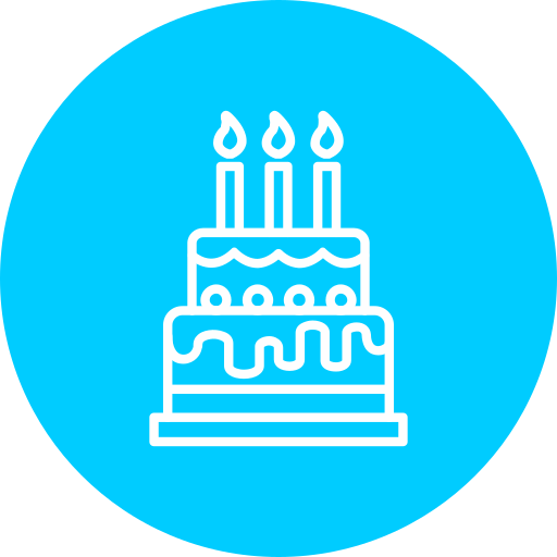 pastel de cumpleaños icono gratis