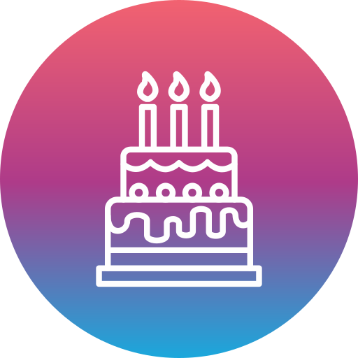 pastel de cumpleaños icono gratis