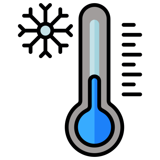 temperatura fría icono gratis