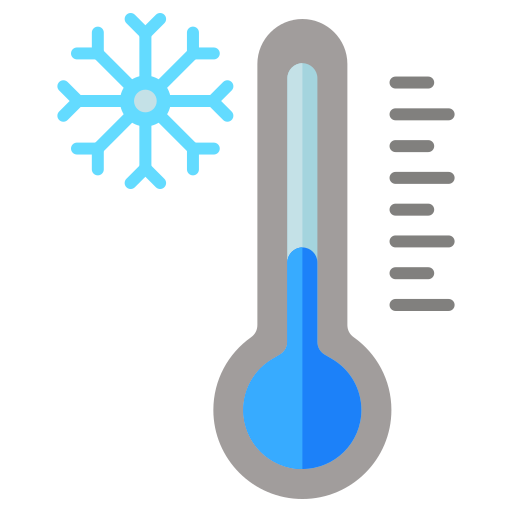 temperatura fría icono gratis