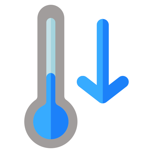 caída de temperatura icono gratis