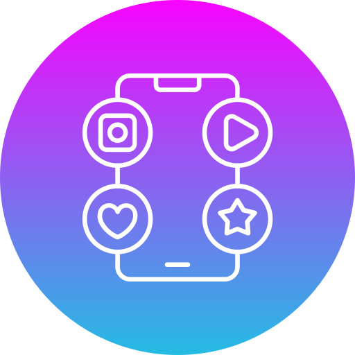 medios de comunicación social icono gratis