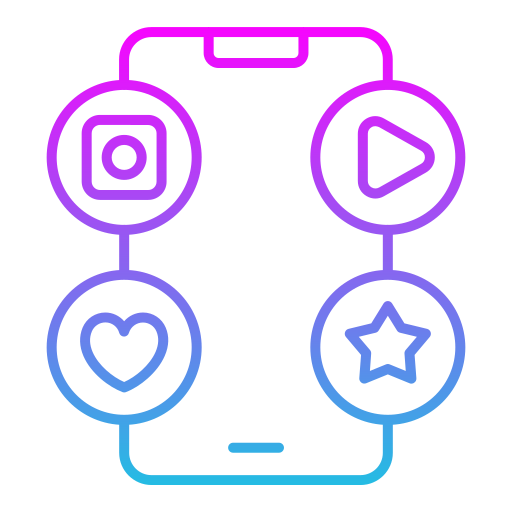 medios de comunicación social icono gratis