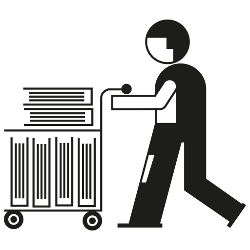 carrito de libros icono gratis