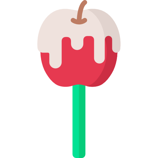 manzana caramelizada icono gratis