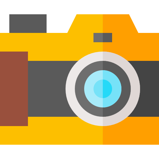 Photo camera Basic Straight Flat icon