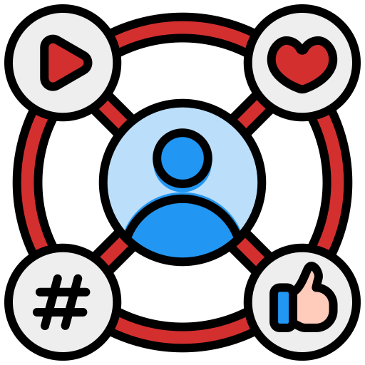 medios de comunicación social icono gratis