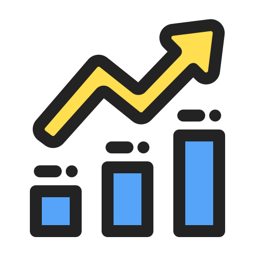 gráfico de crecimiento icono gratis