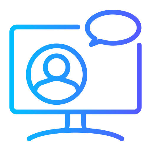 reunión en línea icono gratis